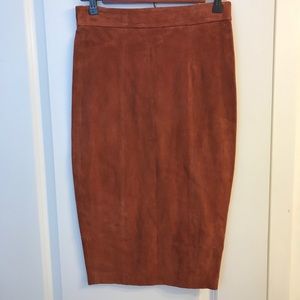 Alice+olivia suede pencil skirt